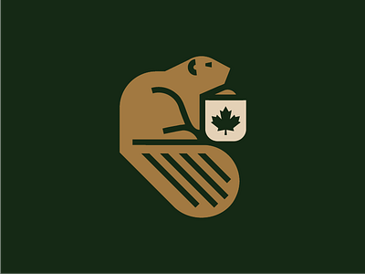 Canadian Beaver badge beaver canada canadian coatofarms flag leaf mapple oak wood