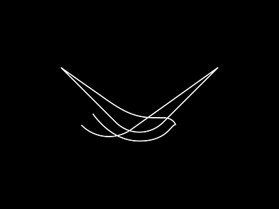 Swallow bird fly infinity line simple swallow