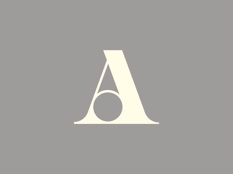 A letter letterform typography monogram serif a
