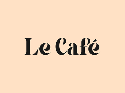 Le Café cafe drink food type typography wordmark
