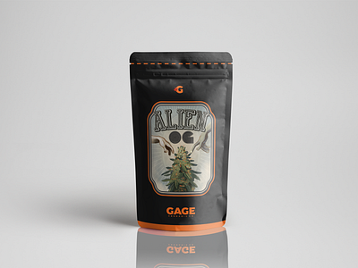 "Alien OG" Packaging Design for Gage cannabis packaging design graphic design illustration packaging packaging design visual design