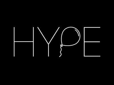 "Hype" Simplified blackandwhite design expressive typography hype hypebeast minimal minimalist minimalist design type art typography