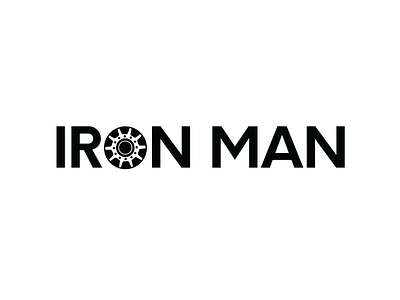 "Ironman" Simplified blackandwhite design expressive typography illustration ironman marvel minimal minimalist design tony stark type art typography