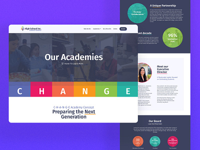 High School Inc. Brand Identity & Website brand identity branding logo ui design website design