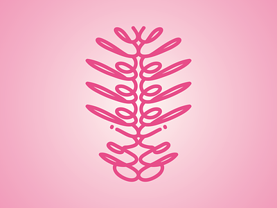 Dribbble Plant aplikasi desain identitas ikon ilustrasi logo merek minimal monoline tipografi vektor