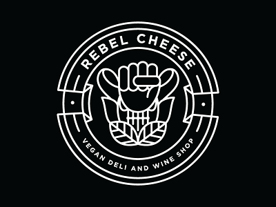 Rebel Cheese aplikasi desain icon identitas ikon ilustrasi logo minimal monoline tipografi typography vektor