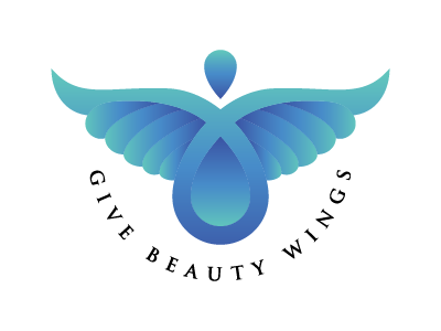 Give Beauty Wings adobe illustrator branding identitas ilustrasi logo merek minimal monoline tipografi vektor