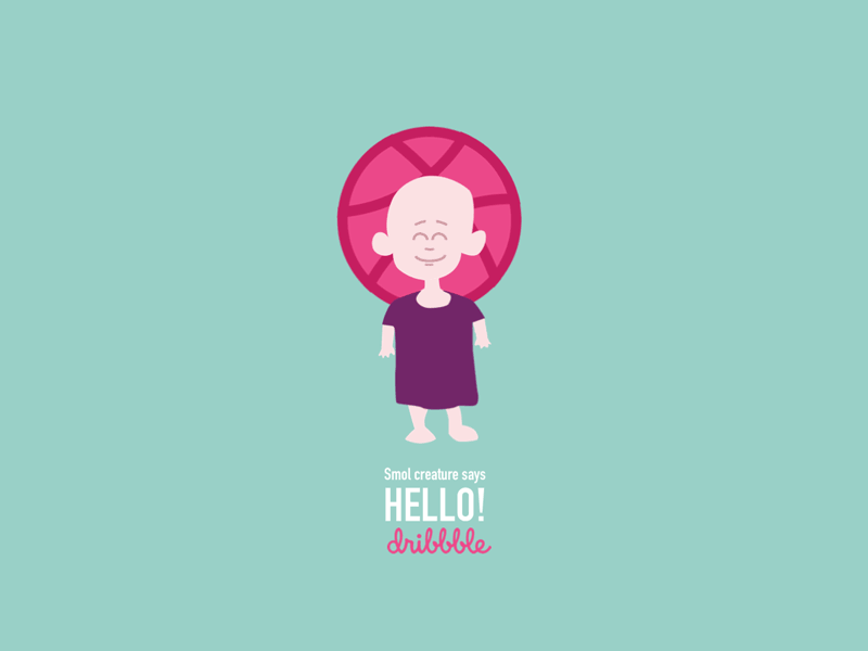 Hello Dribbble! animation flat design illustation typogaphy vector