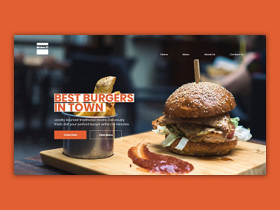 Burger Joint Homepage burger food homepage homepage design landing page restaurant restaurant design tutorial