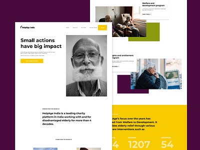 2019mar4vishalhelpageindia clean figma help age india homepage minimal social change ui ux design web design