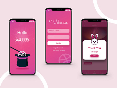 Hi Dribbble! debut design magic ui