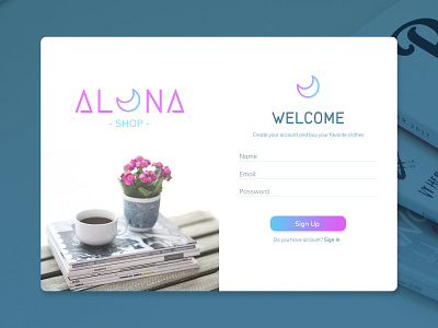 Daily UI #01 - Sign Up dailyui design figma moon sign up ui