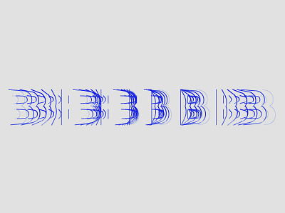 Future Motion 'B' deconstruction helvetica letter type