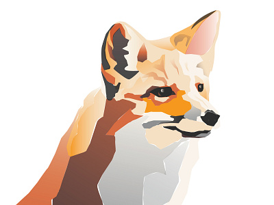 Gradient Fox animal color creature fox gradient illustration orange woodland