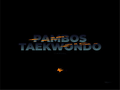 Pambos Taekwondo branding cyprus logo logotype martial arts school sum taekwondo vector