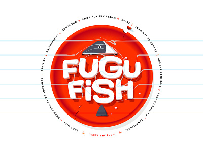 Taste the Fugu, LP cover cover fugufish illustration music rock sum vector wip workinprogress