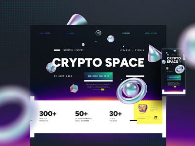 Crypto conference landing page