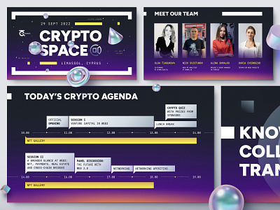 Event presentation slides branding crypto event graphic design keynote pitch deck presentation sum