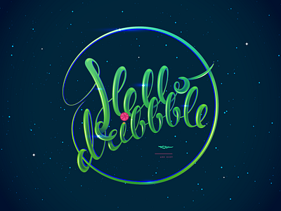 Hello Dribbble debut debut shot first shot hello dribbble lettering space vector