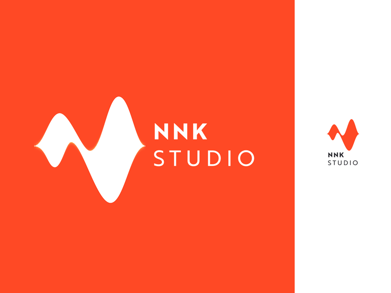 NNK Recording Studio logo music sound wave vector