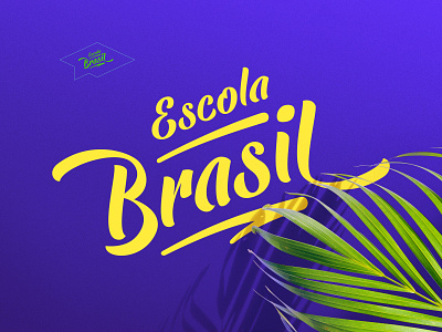 Lettering for language courses brasil courses language learning lettering logo portuguese vector