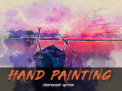 Hand Painting Photoshop Action abstract action actions art artistic artwork atn color correction hand drawn painting photo manipulation photoshop action wall art watercolor