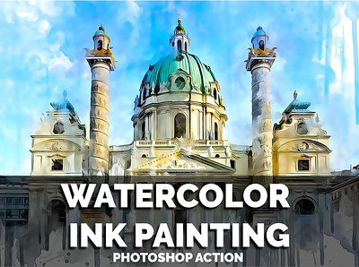 Watercolor Ink Painting Photoshop Action action artistic artwork canvas color correction photo manipulation photoshop action wall art watercolor watercolor art watercolor painting