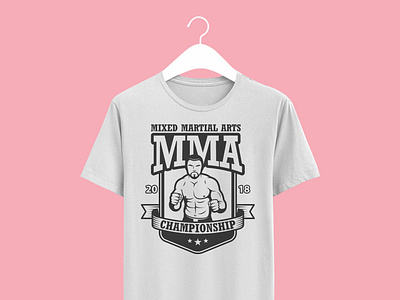 MMA Championship T Shirt design. branding design dribble invite flag illustration logo memorial day shirt softball type typography vector