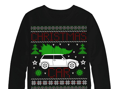 Christmas car sweater design branding design dribble invite flag illustration logo memorial day shirt type typography vector
