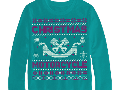 Christmas Motorcycle Sweater design