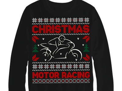 Christmas Motor racing Sweater design branding design dribble invite illustration logo memorial day patriotic shirt typography vector