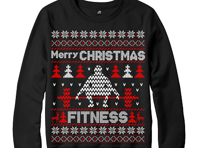 Merry Christmas fitness Sweater design branding design dribble invite logo memorial day patriotic shirt type typography vector