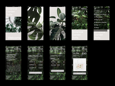 Botanical Garden Sofia App app design figma