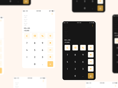 Daily UI :: 001 calculator calculator app calculator design calculator ui clean ui daily 100 challenge daily ui dailyui dailyuichallenge nightmode ui ui ux ui design uidesign uiux