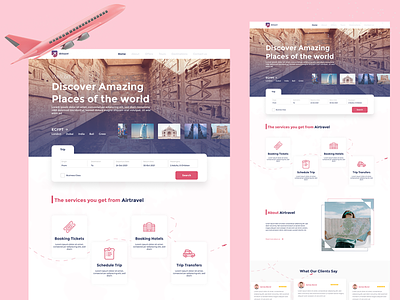 UI Travel Agency Home page