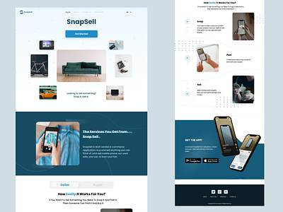 SnapSell Landing page figma illustration landing page landingpage ui ui inspiration uidaily uidesign uiux ux webdesign