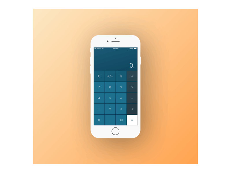 Daily UI 004: Calculator animation calculator calculator app calculator ui dailyui dailyui 004 dailyuichallenge mobile principle sketch ui uidesign