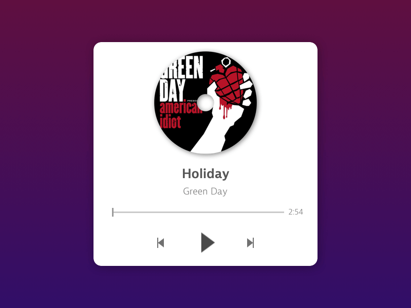 Daily UI 009: Music Player