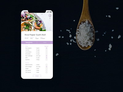 Daily UI 040: Recipe