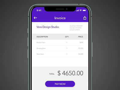 Daily UI 046: Invoice