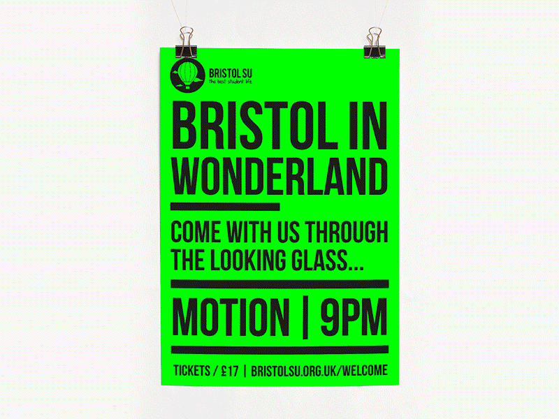 Bristol Uni Student's Union creative design illustration layoutdesign poster typography university vector