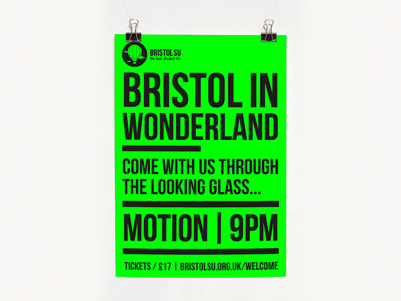 Bristol Uni Student's Union creative by Myles Skinner on Dribbble