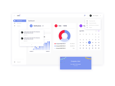 Dashboard design illistration ui ui ux vector web