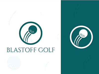 BLASTOFF GOLF abstract logo app brand agency brand identity branding clean colorful logo concept creative design design concept flat icon identity illustration logo logo design minimal vector web