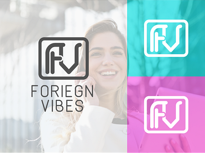 Foreign Vibes brand agency brand identity branding clean creative design design concept logo logo design vector