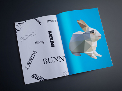 Polygon Bunny ai artwork bunny character clean creative cloud design graphic design illustration layout design layouts magazine modern polygon art polygons sleek typography vector vectorart