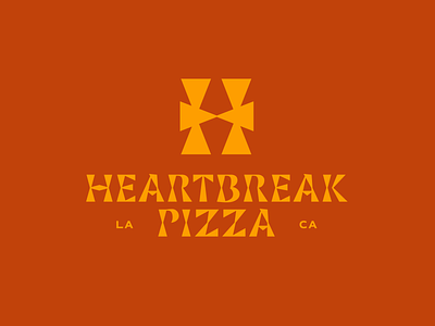 Heartbreak Pizza branding california food funny geometric identity packaging pizza
