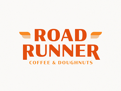 Road Runner Logo americana bird branding cafe coffee doughnuts food geometric illustration industrial road runner southwest
