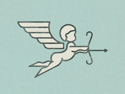 Stupid Cupid angel arrow cherub cupid illustraion matchbook vintage wings