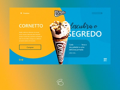 Projeto Estudo - Cornetto Kibon tipografia ui ux